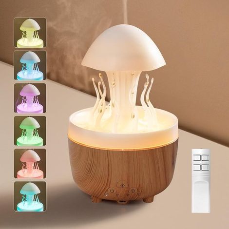 Umidificatore a nuvola di pioggia - 300 ml - 7 colori - Timer 2/4/8 ore - Spegnimento automatico - Simulazione gocciolamento e autorotazione (1/5)