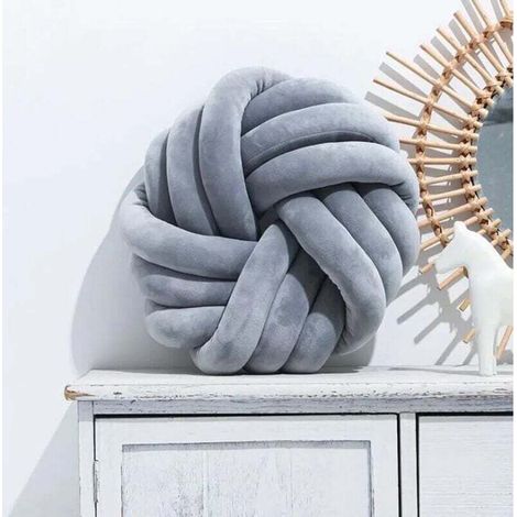 Knot Pillow, Sofa Bed Knot Pillow, AT Replica, Decorative Knot Pillow, Ball Knot Pillow 35x35CM, Children's Room Replica, Handmade Toy, Fashion Gift C MUMU (1/4)