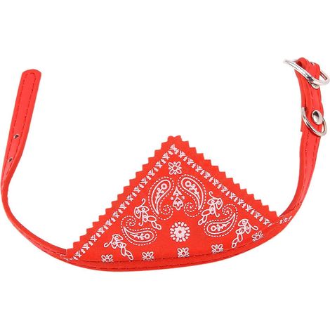 Bandana/écharpe/collier ajustable pour chien/chat, petite taille, rouge (1/5)