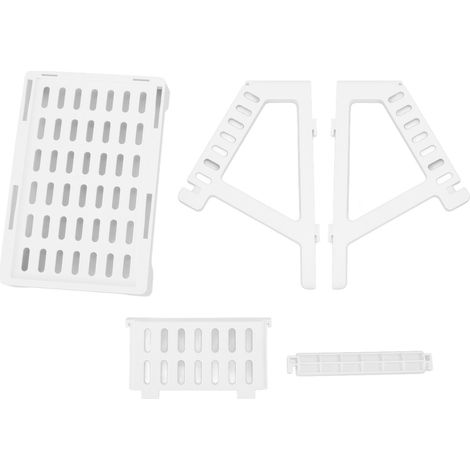 Support pour imprimante de codes-barres - Gain de place - Léger et pratique - Mini support pour étiqueteuses - Idéal pour la maison et le bureau - Blanc (1/5)