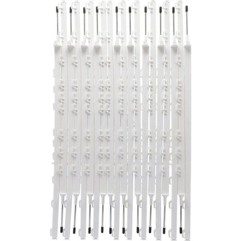 Piquet plastique 85 cm pour clôture électrique – Résistant à l'usure – 9 supports de fil – Système Twist & Lock – Lot de 20 pcs – Gallagher