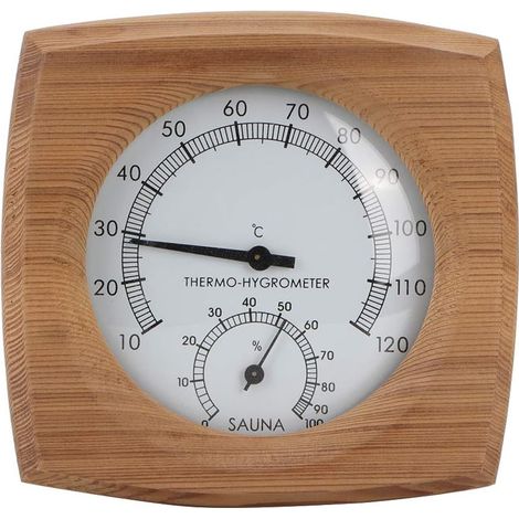 Thermomètre hygromètre en bois pour sauna et hammam deux en un pour mesurer la température et l humidité dans le sauna et la maison