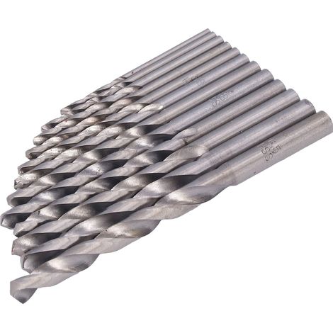 Lot de 13 forets hélicoïdaux HSS acier rapide pour perçage bois métal 1.5-6.5mm queue avec boîtier fer Silver (1/5)