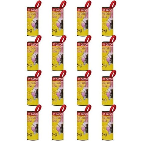 16 paquets de bandes adhésives anti-mouches en papier, à suspendre à l'intérieur et à l'extérieur, piège à mouches des fruits, mouches, 3 (1/2)