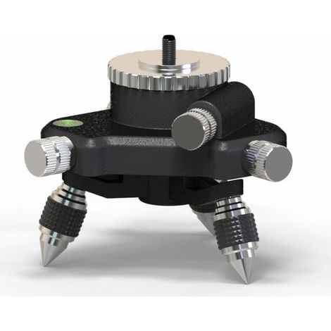 Adaptateur de niveau laser – Base rotative à 360° pour niveau laser à ligne, support de trépied, base de trépied pivotante pour adaptateurs de niveau à bulle 1/4" et 5/8" (1/4)