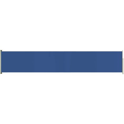 Tenda da sole parasole laterale retrattile per patio giardino terrazza balcone schermo di protezione visiva 117 x 600 cm blu 020007213