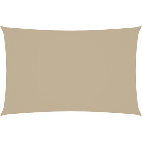 vidaXL Parasole a Vela Oxford Rettangolare 4x7 m Beige (1/5)