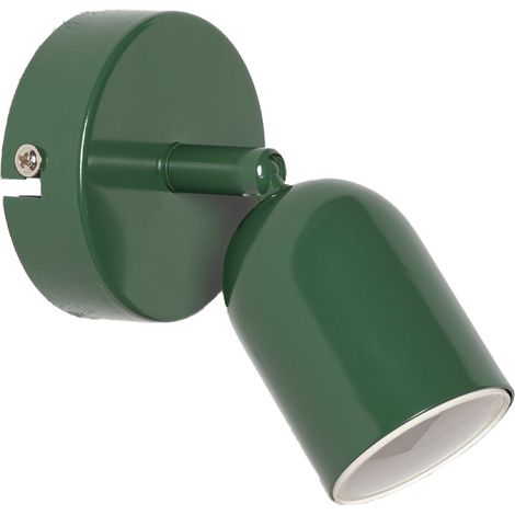 Applique Murale Moderne en Métal Vert avec Spot Orientable GU10