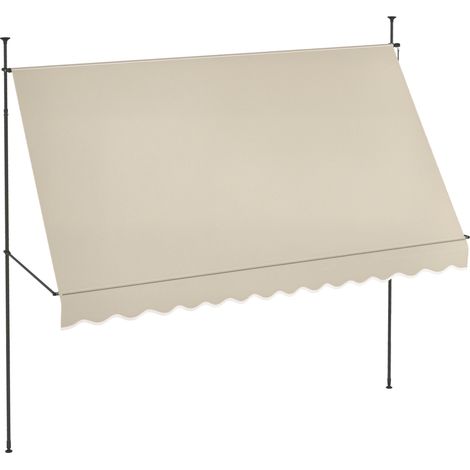 Store Albavilla Autoportant Manuel Rétractable Terrasse Extérieur Beige Sable (1/5)