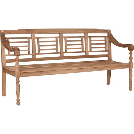 Banco Teca 200X65X101 Tallado Natural (1/5)