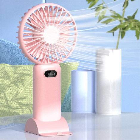 Ventilateur Portable - Batterie 4000 mAh - Réglage 6 Vitesses - Écran LCD - Rotation 180° - Compact pour Intérieur et Extérieur - 1 Pièce (1/5)