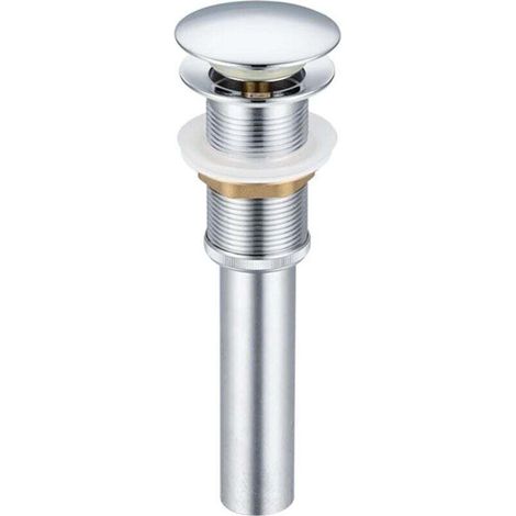 No-Overflow Drain Valve, Chrome, Anti-Odor, Universal Drain Valve with Seal, Suitable for Washbasins, Chrome MUMU (1/3)