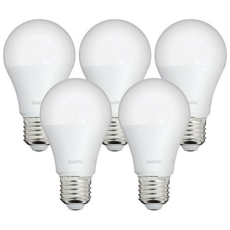 Set mit 5 LED-Lampen E27, 9 W (entspricht 60 W), neutralweißes Licht, energiesparend, dimmbar (je nach Modell), ideal für Wohnzimmer, Küche und Büro