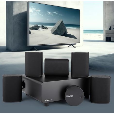 Kabelloses 5.1-Soundsystem Milan Surround Sound Set mit WiSA, schwarz HAVRYA