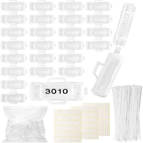 Lot de 150 Pièces Etiquettes Cables+200 Attaches Câbles+3 Étiquettes Vierges Etiquette Cable Electrique Résistant à l’eau à la Chaleur Idéal pour Identification Électrique Atelier Serveur Maison(3010) (1/5)
