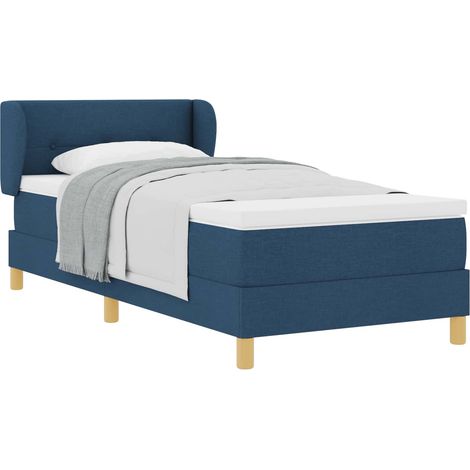 Maison Exclusive - Boxspringbett mit Matratze mit Kopfteil Blau 1