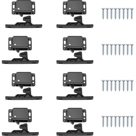 Lot de 8 Verrous de porte d'armoire,Serrures de camping-car,Verrou armoire pour porte de van,Serrures de porte d'armoire,verrou de placard,convient aux placards,tiroirs, portes de caravane, etc. (8) (1/5)