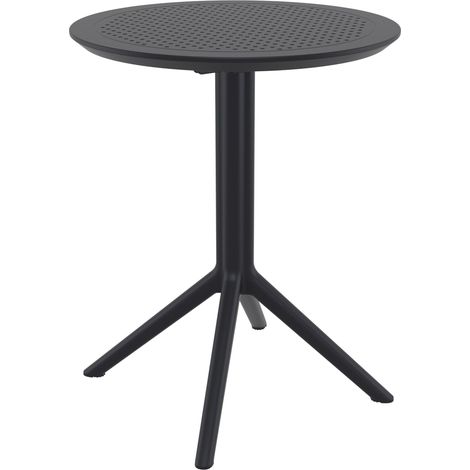 Mesa plegable Sky Negro Redonda