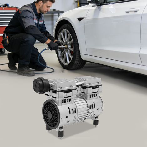 750W Ölfreies Kompressor Aggregat Kompressoraggregat 8bar LEISE Läufer 125 l/min