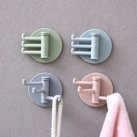 3 crochets pour porte-serviettes - pour tuyaux ronds à visser (1/5)