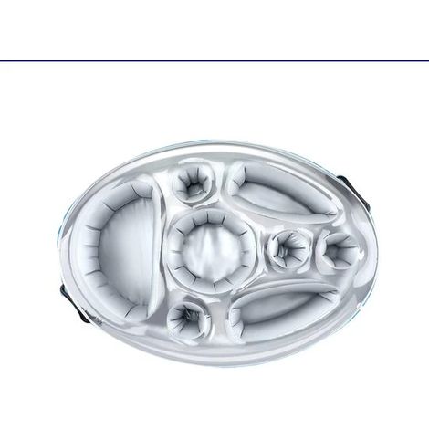 Gonflable - Fête à la piscine - Flotteurs pour boissons - Porte-gobelet gonflable pour piscine - Accessoires de piscine - Argent (1/5)