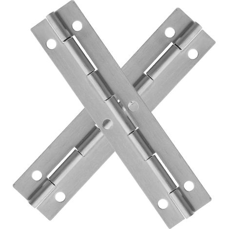 SHINEOFI Lot de 2 charnières piano longues en acier pour boîte, robustes (1/5)