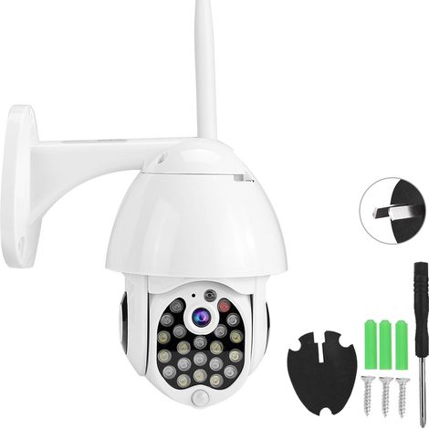 Caméra PTZ WiFi 1080P 21LED Alarme Intelligente Surveillance Extérieure Étanche CCTV 110-240V (1/5)