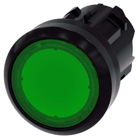 3SU1001-0AB40-0AA0 CABEZA PULSADOR RASANTE LUMINOSO VERDE