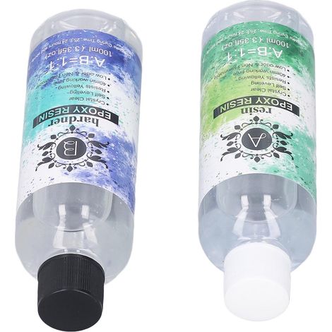 Résine époxy transparente cristalline, kit de 100 ml, auto-moussante, hautement transparente, revêtement en résine époxy écologique (1/5)