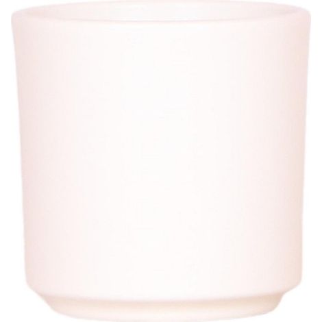 Pot de fleurs décoratif en céramique blanche Ø 9 cm x 6 cm style épuré - PANGIVO
