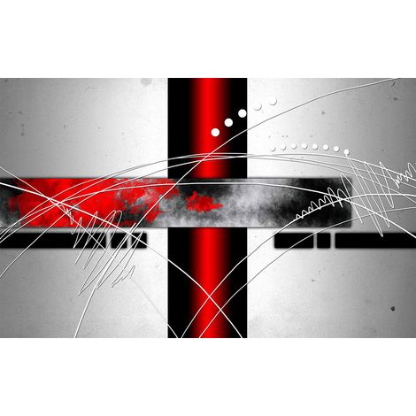 Affiche deco symétrie rouge - 60x40cm - made in France (1/5)
