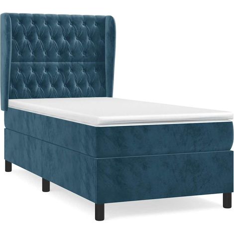 Maison Exclusive - Cama box spring con colchón terciopelo azul os (1/5)