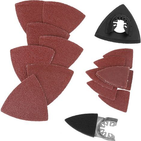 Kit de ponçage 82 pièces pour Bosch avec outil multifonction oscillant et plateau de ponçage