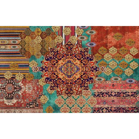 Vilber, Bohemian Nomad, Tappeto, Multicolore (Verde/Marrone/Beige), 75 x 120 x 0.2 cm