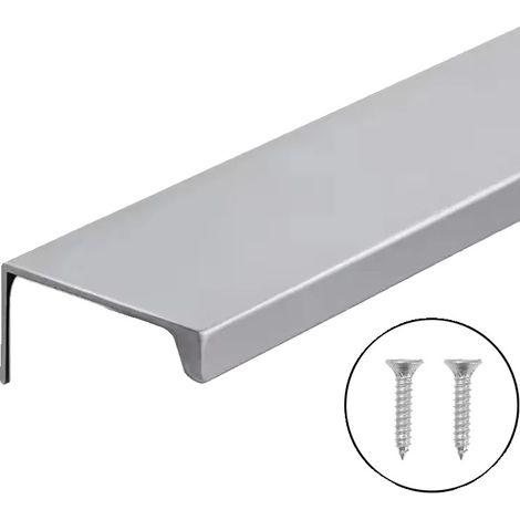 Tiradores y pomos para muebles, diseño moderno, aleación de aluminio duradera, 15 cm - Plata, 10 juegos (1/2)