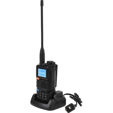 Talkies-walkies UHF/VHF 200 canaux, portables, rechargeables, bidirectionnels, pour usage extérieur (garage, hôtel), prise UE, 110-240 V CA, 50/60 Hz (1/5)