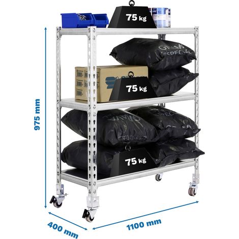 Simonrack Scaffale in metallo zincato regolabile 90 kg