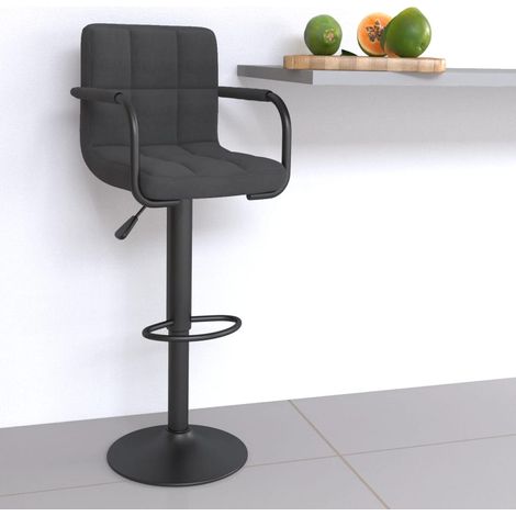Barhocker Dunkelgrau Stoff