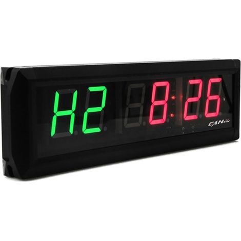Grande horloge LED numérique surdimensionnée 2.3 '' Gym Timer LED Interval Timer Entraînement et temps de repos Autre compte à rebours Chronomètre Étagère ou support mural ( Color : GI2G-2.3R-blueband (1/5)