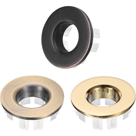 3pcs Set De Bagues Pour Évier Doré Bronze Noir Brossé (1/5)