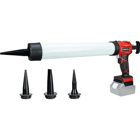 Cartouche batterie, compatible avec batterie Makita 18 V, pistolet à cartouche sans fil avec 4 vitesses réglables, lumière LED, 3 buses, seringues en silicone pour sceller, remplir (sans (1/5)