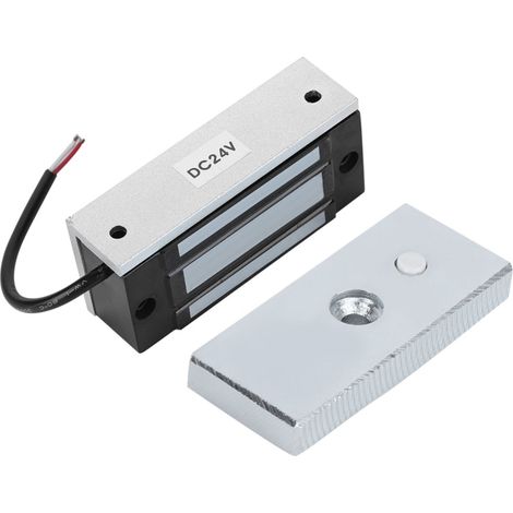Mini cerradura electromagnética DC24V, cerradura electrónica magnética para puertas, capacidad de carga de 60 kg, encendido automático.