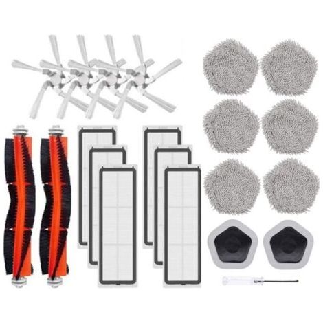 Accesorios para la aspiradora robot Xiaomi Dreame Bot W10 y W10 Pro: Cepillo lateral principal, filtro, paño de fregona y soporte para el paño de fregona. (1/4)