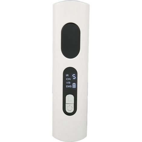 Peigne lumineux anti-chute cheveux électrique 12 lumières LED, 5 vitesses vibrantes, masseur cuir chevelu pour homme femme, blanc (1/5)