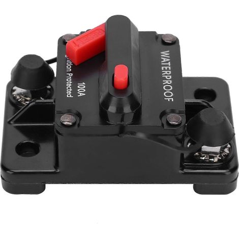 Sicherungshalter mit automatischer Rückstellung, Kupfer, wasserdicht, rot, DC 12–42 V, 100 A