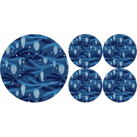 Set di tovagliette rotonde 1+4 - cono (1/3)