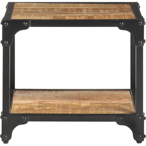 Maison Exclusive - Couchtisch 40x40x36 cm Raues Mango-Massivholz