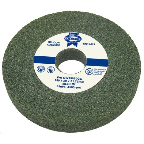 Faithfull General Purpose Grinding Wheel 150mm x 16mm Green Grit FAIGW15016GG