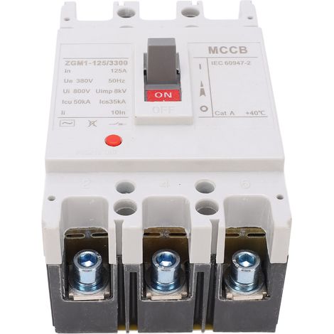 Disjoncteur triphasé (3P) pour protection contre les surcharges, coupe-circuit d'alimentation pour véhicule, contrôleur MCCB 380 V 125 A (1/5)
