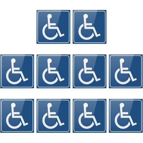 Filiyano-Autocollants pour panneaux d'accessibilité, panneau handicapé, autocollant, 3''/4'' 2 tailles (1/5)